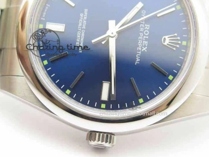 MiroTime 0217 TimelessDesign Oyster Perpetual 39mm 114300 BP Maker Best Edition Blue Dial On SS Bracelet A 3637